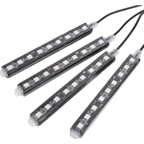 180°Adjustable LED Chips Vehicle Atmosphere 12V Decoration Light Neon Lamp