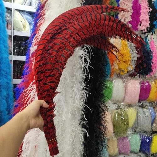 Hot 5pcs Red Lady Amherst Pheasant feather 32-36inch/80-90cm for Home Decoration,Wedding Party Decoration