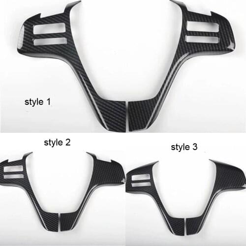 For Mazda 6 2009-2015 2PCS Car Steering Wheel Cover Trim Carbon Fiber ABS Car Styling Accessories