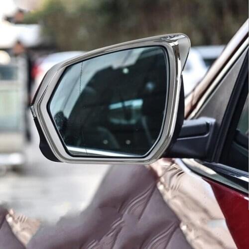 Free Shipping For Chevrolet Equinox 2017 2PCS ABS Chrome Car Reversing Mirror Rain Eyebrow Cover Trim Car Styling Accessories