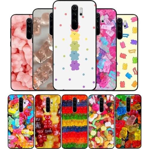 Gummy Bear Soft Silicone black Phone Case For Redmi 4A 4X 5PLUS 5A NOTE 9S 9 8T 8 7 6 5 4 PRO