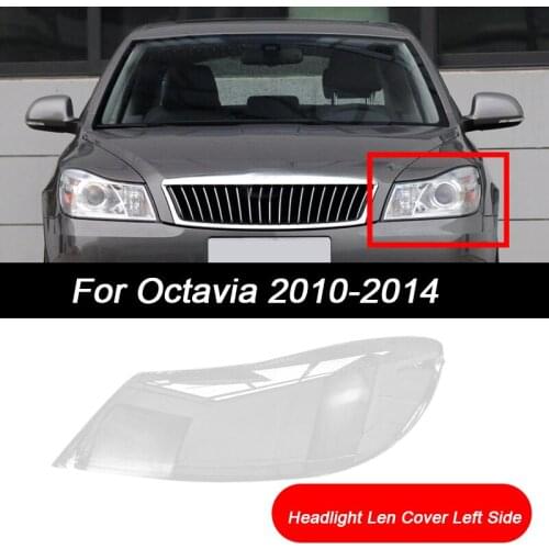 For Skoda Octavia 2010-2014 Car Front Side Headlight Clear Lens Cover Head Light Lamp Lampshade Shell