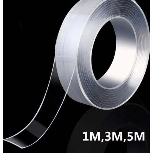 Nano Tape Double Sided Adhesive Wall Tape Gel Sticky Tack Clear Traceless Washable Reusable Picture Hanging Strips For Home