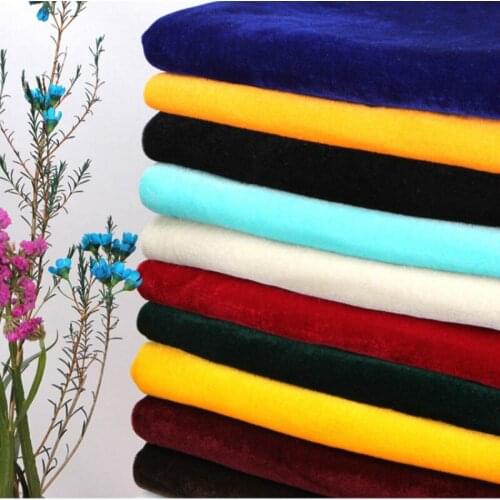 Flannel Black Cloth Thick Black Red Background Curtain Conference Table Cloth Fabric Gold Velvet Sewing Material by Meter