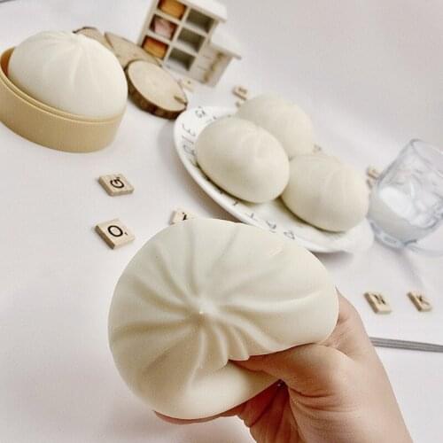 Simulation Steamer Of Steamed Stuffed Bun Decompression Toys Relieve Stress Soft Squeeze Playing Toy