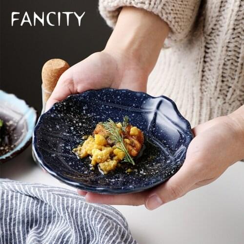FANCITY Odd plates, home sauce dishes, creative ceramic sauce dishes, soy sauce dishes, small plates