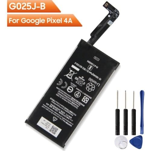 Original Replacement Battery G025J-B For Google Pixel 4A Authentic Rechargeable Battery 3080mAh With Free Tools