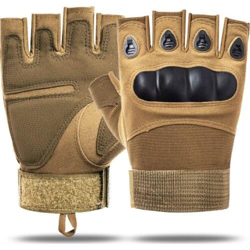 Tactical Hard Knuckle Half finger Gloves Mens Army Device Non-slip Climbing protection Equipment Outdoor sports Military Mitten