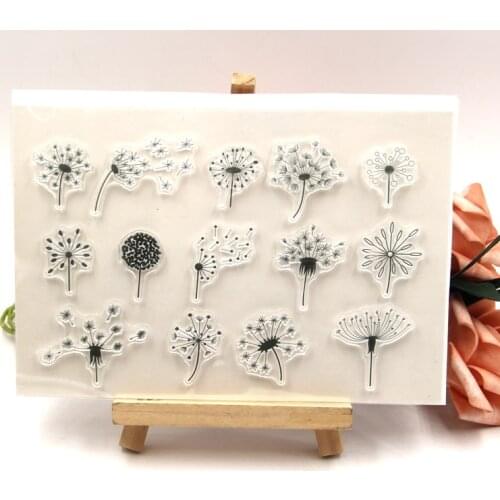 KLJUYP Dandelion Transparent clear stamp for DIY Scrapbooking/Card Making/Kids Christmas Fun Decoration Supplies