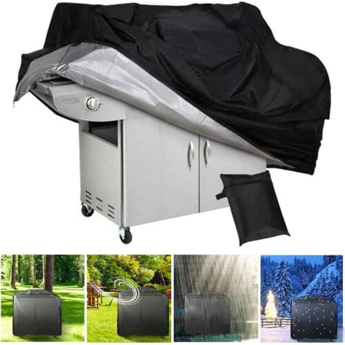 Barbecue Grill Sun Shade Outdoor Garden BBQ Rainproof Dust-proof Protective Cover 210D Waterproof UV Resistant Material 7 Size