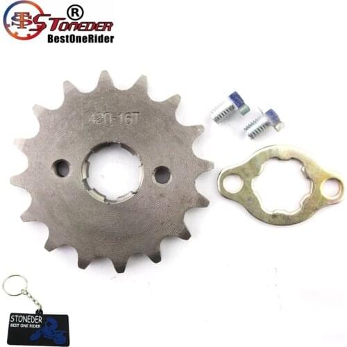 STONEDER 420 16 Tooth 20mm Front Sprocket Gear For 50cc 70cc 90cc 110cc 125cc 140cc 150cc 160cc Engine Quad Pit Dirt Trail Bike