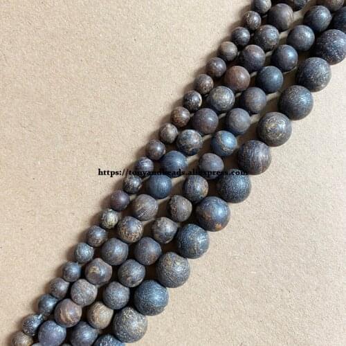 Natural Stone Matte Brown Bronzite Round Loose Beads 15" Strand 4 6 8 10 MM Pick Size For Jewelry Making DIY