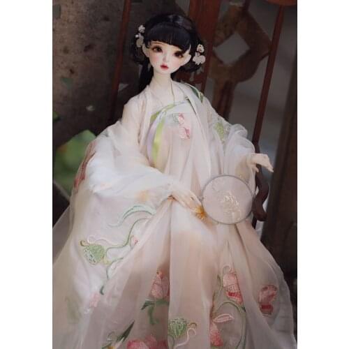 1/4 1/3 Scale BJD Clothes Doll Accessories Ancient Costume Style Chinese Hanfu Fairy Dress for BJD/SD MSD SD13 Big Girl C0716