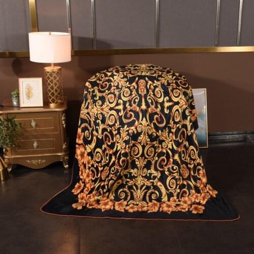 1pc Luxury printed Blanket Comforter black Bed Cover Quilting 150x150cm/150x200cm/200x230cm