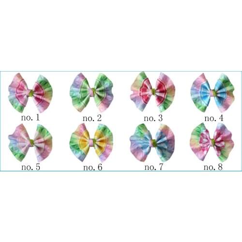 100 BLESSING Good Girl 3" Fan Hair Bow Clip Colorful Accessories British Style