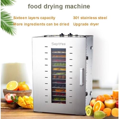 16 Layer Commercial Professional Fruit Food Dryer Stainless Steel Food Fruit Vegetable Pet Meat Air Dryer Electric Dehydrator