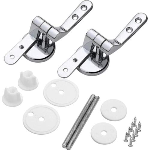 1 Set 18pcs Toilet Seat Hinge Adjustable Toilet Seat Bolt And Nut Left And Right Hinge Kit
