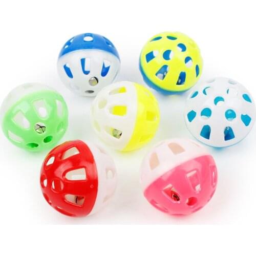 2pcs Colorful Plastic Roll Ball Pet Cat Puppy Dog Toy Play Sound Cat Toy Ball Game Dog Cat Toy Interactive Toy