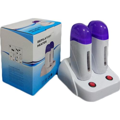 2 in 1 Depilatory Heater Roll On Wax Warmer Refillable Wax Cartridge Wax-melt Machine with Base Skin Care Tool Hair Removal