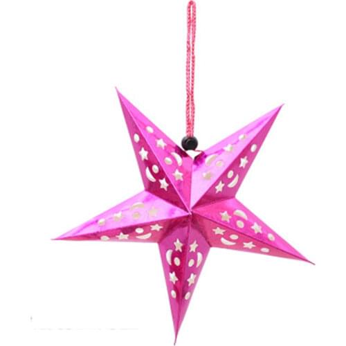 10PCS 30cm Stereo Laser Christmas Pentagram merry christmas tree decorations for home gift craft decoration new year 2020