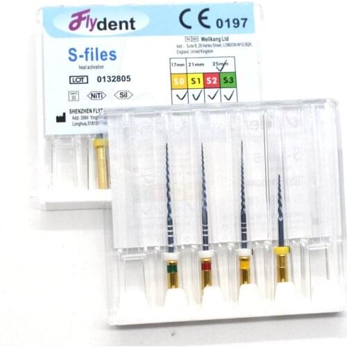 4pcs/pack Dental Instrument S3 Files Endo Rotary S-files Heat activation Endodontic Nickel Titainium For root canal treatment
