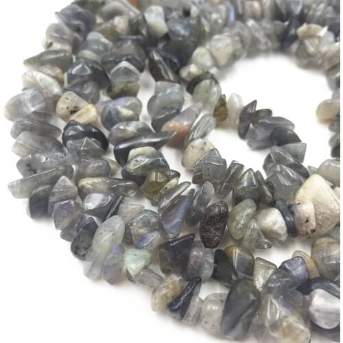 5-7mm Natural Labradorite Stone Loose Beads Jewelry Making Irregular Chip Freeform Gravel Spacer DIY Necklace Bracelet 32" A188