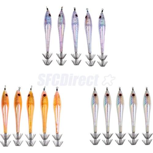 9.5cm Glow in Dark Luminous Fishing Lures Baits Squid jigs Hooks