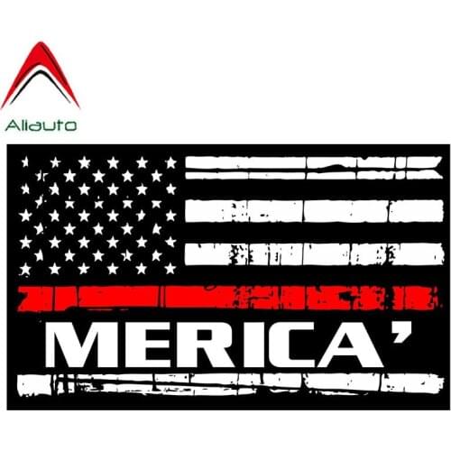 Aliauto Personality Car Sticker Firefighter MERICA Funny PVC Decal for Leon Renault Megane Opel Corsa Hyundai Creta 17cm*10cm