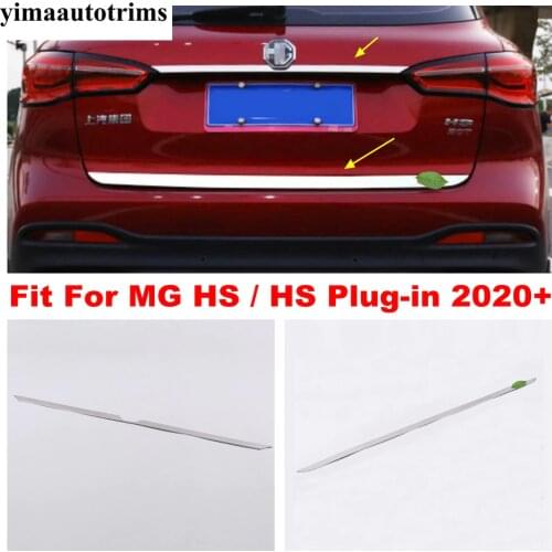 Stainless Steel Car Accessories Rear Tailgate Back Door Bottom Lid Molding Stripes Cover Trim Fit For MG HS / Plug-in 2020 2021