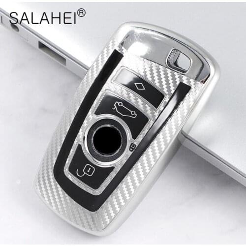 TPU Carbon Fiber Car Key Case For BMW F30 F20 F10 F18 F22 F01 X3 X4 F06 F02 M3 M5 Full Cover Accessories