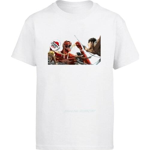 New humor shingeki no kyojin pizzas parody humor Mens T-Shirt Tees harajuku shirt men clothing t shirts