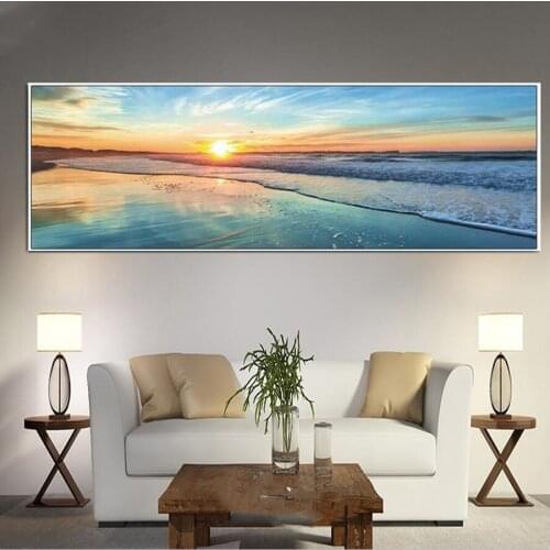Sunset Seascape diamond Paintings 5D large cross stitch diamond embroidery sea picture of rhinestone diamond mosaic icon AA1917