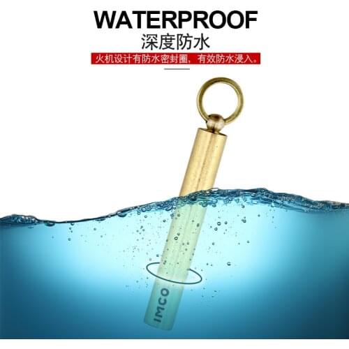 IMCO New Kerosene Lighter Brass Mini Multifunction Key Ring Female Lighter Compact Retro Cotton Oil Waterproof Lighter