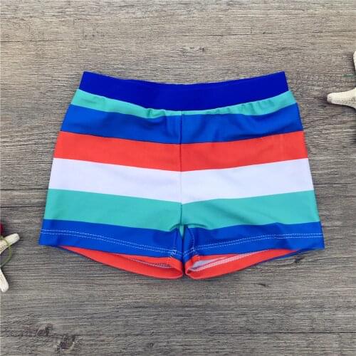 New Summer Boy Trunks For Swimming Colorful Striped Bathing Suit Children Swim Shorts Baby Boys Beach Swimwear Kids Clothing