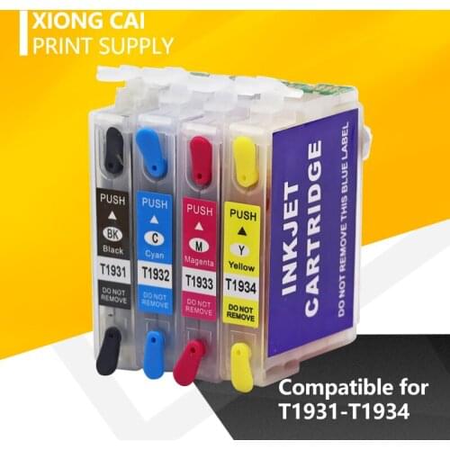 Refillable cartridge with chip T1931 T1932 T1933 T1934 compatible for epson wf 2531 2521 2541 2631 2651 printer