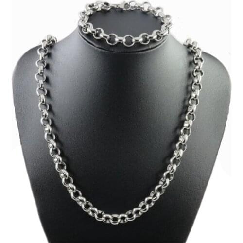 Fashion Jewelry Set Bracelet Necklace Set For Man & Women 316L Stainless Steel Jewelry Gift