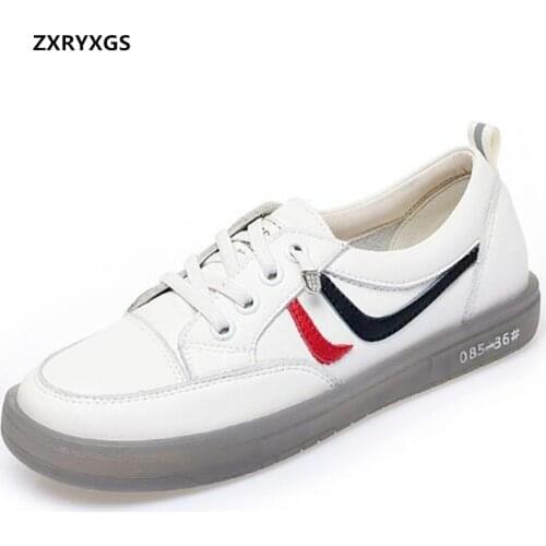 2021 New Spring Summer Mesh Cowhide Sneakers Women Casual Shoes Sandals Flat Comfortable Soft Sole Women Sandals White Shoes