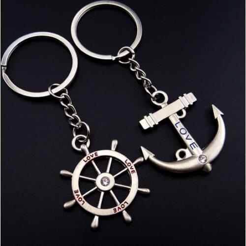 Novelty Couple Key Chain Llaveros Anime Men Key Ring Lover Keychain For Women Jewelry Trinket Souvenirs Wedding Valentine Gift