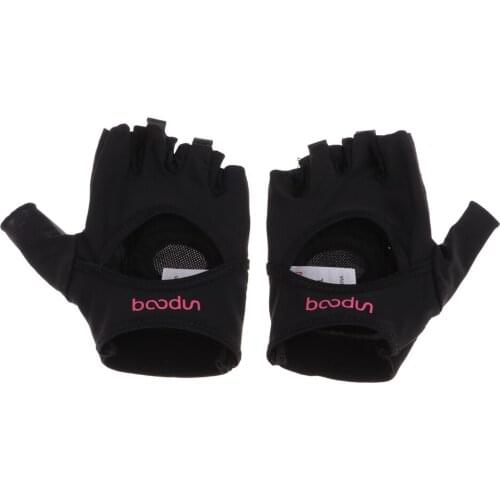 Half Finger Gym Gloves Premium Yoga Gloves Weight Lifting Gym Training Mittens for Women Girls Men -2 Sizes Pink & Black