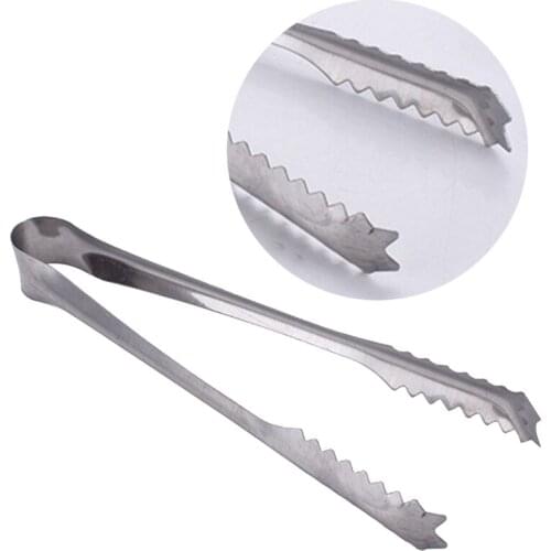Stainless Steel Coffee Sugar Clip Tweezer Mini Clamp Tong Clips Ice Cube Tea Clips Kitchen Bar Tool BBQ Barbecue Baking Tool
