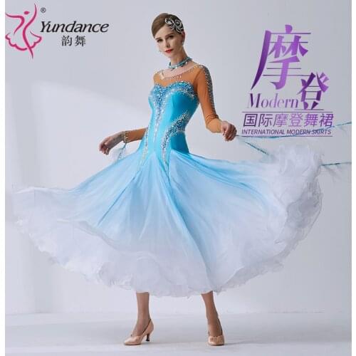 The new National standard modern dance clothing big pendulum dress practice clothing ballroom dancing Waltz-B19435
