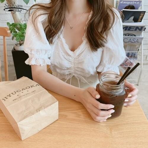 Plus Size Womens Tops and Blouses Haut Femme White Blouse Women Shirts Woman 2021 Summer Blusas Verano Mujer Tunique Femme 15402