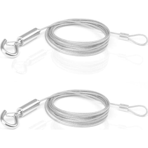 2PCS Adjustable Picture Lanyard Restaurant Hanging Rope Heavy Duty Mirror Hanging Wire with Loop and Hook 2m/78.74inch