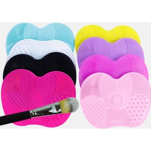 Foundation Makeup Brush Scrubber Board Silicone Makeup Brush Cleaner Pad Make Up Washing Brush Gel Cleaning Mat Hand Tool