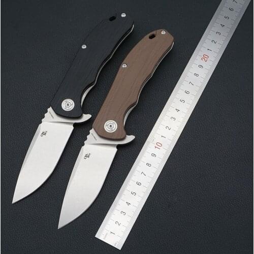 New3504 Folding Pocket Knife Stone Wash D2 Blade G10 handle Camping outdoor knife Hunting Survival Tactical Knives EDC hand Tool