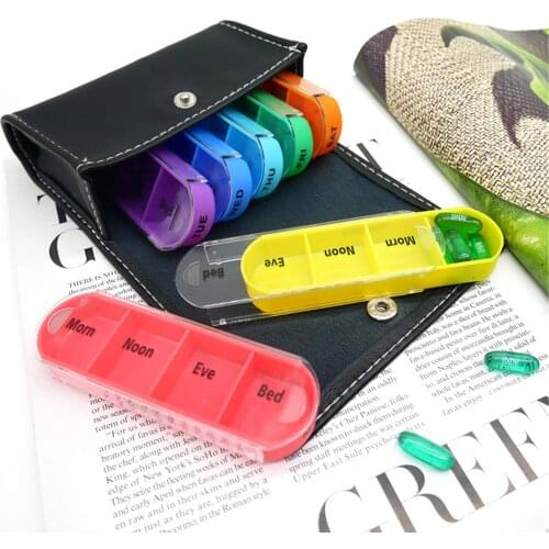 7 Days Tablets Pillbox Pill Box For Medicines Storage Organizer Box Pills Weekly Pillbox Medicine Boxes First Aid Kit Container