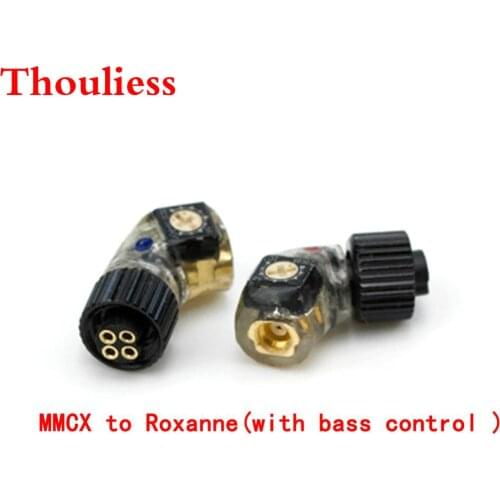 Thouliess Headphone Plug for H24 Roxanne 24 Iriver AK R03 AKR02 UM PP6 to MMCX/0.78mm Female Converter Adapter with bass control
