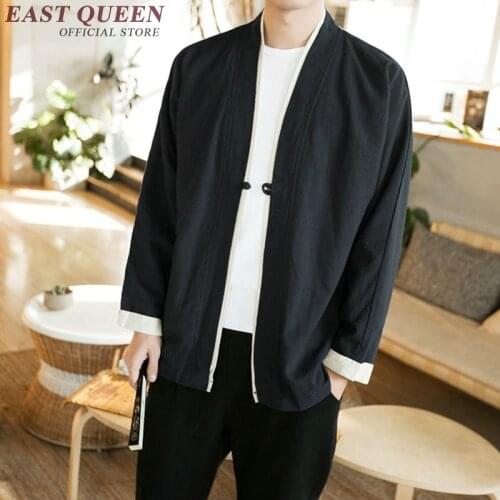 Traditional Chinese Clothing For Men Wushu Clothing Kung Fu Uniform Chinese Shirt Kimono Men Jacket Yukata Haori Male AA3116 Y