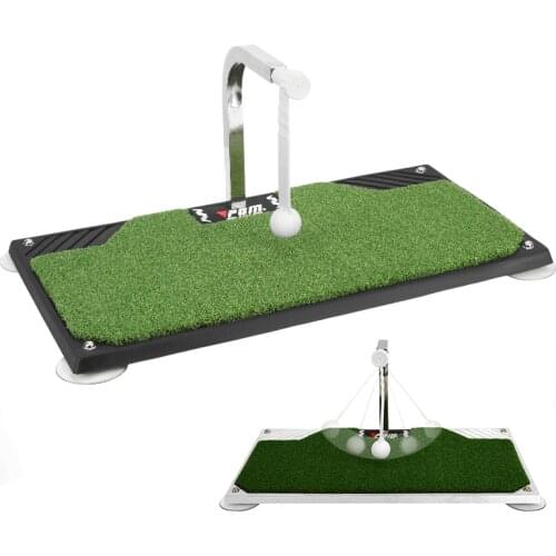 Golf Training Mat With Ball 360° Rotation Golf Practice Swing Putting Trainer Professional Beginners Indoor Putter Training Aids
