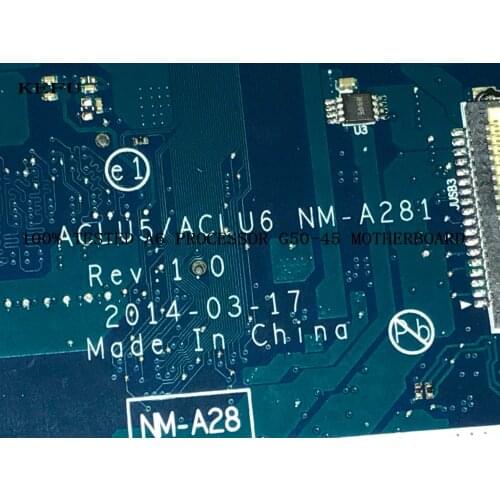 BRAND NEW.. ACLU5 / ACLU6 NM-A281 REV : 1.0 MAINBOARD FOR LENOVO G50-45 MOTHERBOARD A8 / A6 PROCESSOR +GPU R5 M330 2GB